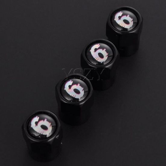Bouchons De Valve Pneu Voiture - Lot De 4 Pièces En Alliage Aluminium Et Caoutchouc - Protection Anti-poussière Et Fuites - 1