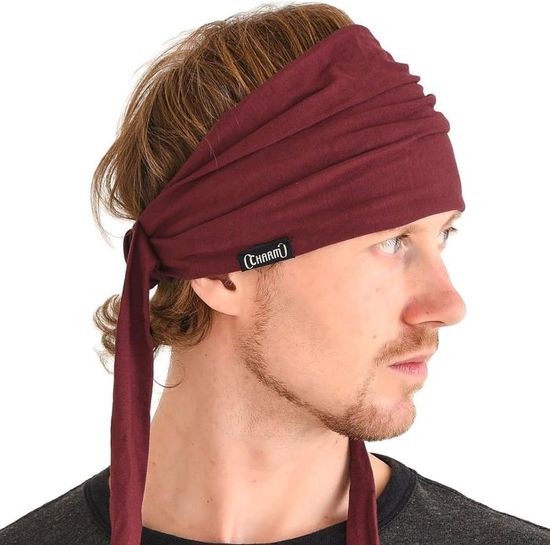 Bandana Cheveux Homme En Viscose, Bandeau Pirate Femme Pré Attaché