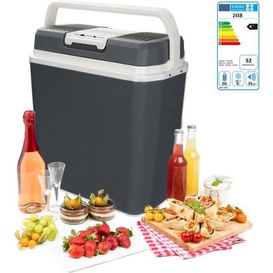 Glacière électrique MPM 24L - 12V (voiture) / 220-240V (camping) - Portable, Neuve