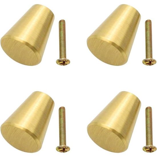 Lot De 8 Boutons D’armoire En Laiton Massif - Belwith Keeler - Finition Or - Modèle M4
