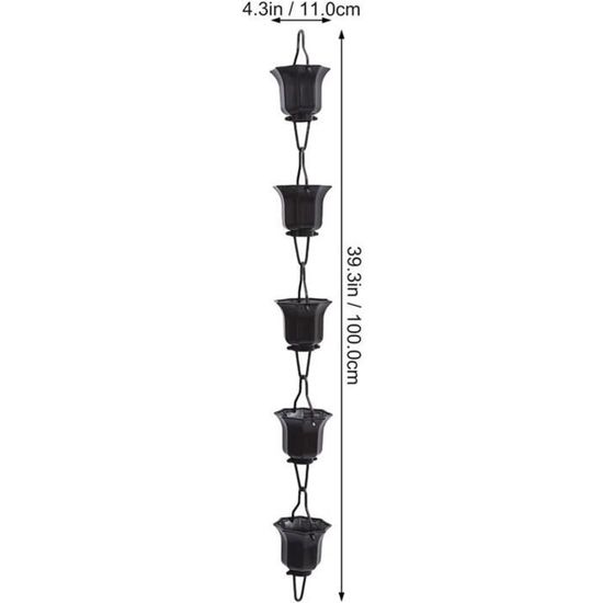 Chaîne De Pluie Décorative | Pour Gouttière | Forme Arrosoir, Cœur, Papillon | Décoration Jardin