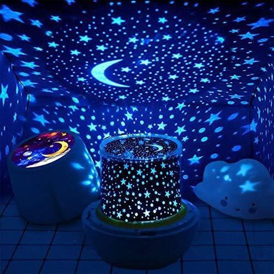 Projecteur De Veilleuse Bébé Étoiles Lampe, 360 Degrés Rotation Planète  Terre Lune Mer Étoilé Led Projecteur Lumière, Aliment[u1298] - Cdiscount  Maison