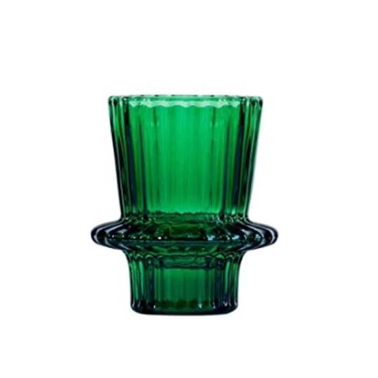 Bougeoir en verre strié coloré H6,8 cm, Sabri - Rouge - taille unique Bougeoir en verre strié coloré H6,8 cm, Sabri - Rouge - taille unique