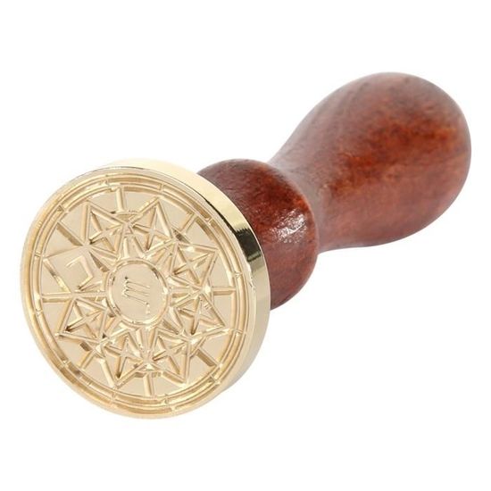 Lot De Tampons De Cire à Cacheter En Cuivre Avec Poignée En Bois - Sceau De Cire Wiccan Vintage Rétro (triple Lune, Pentagramme Et Arbre De Vie