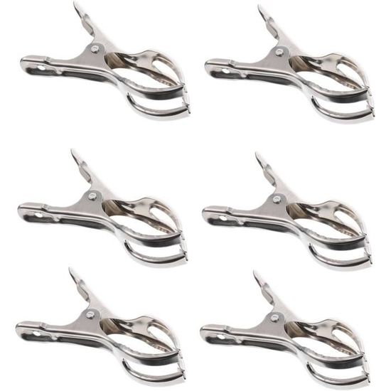 Lot De 6 Clips Décoratifs En Métal Pour Vêtements - Boucles Strass Et Perles Or/argent - Pour écharpes, T-shirts, Ceintures, Chapeaux - 4