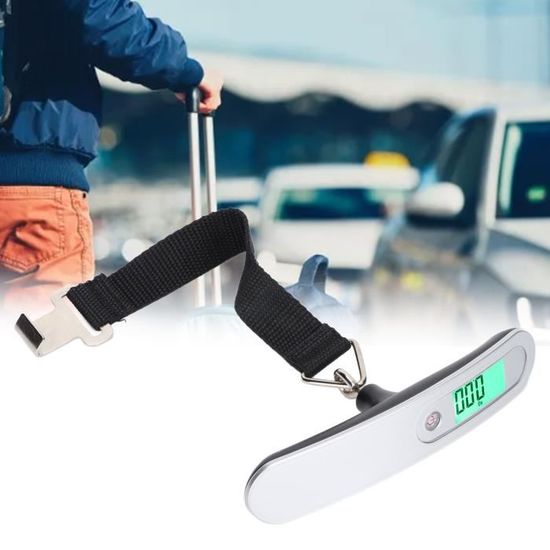 Pèse-bagages Numérique Portable, Lcd, Jusqu'à 50kg, Indicateur De