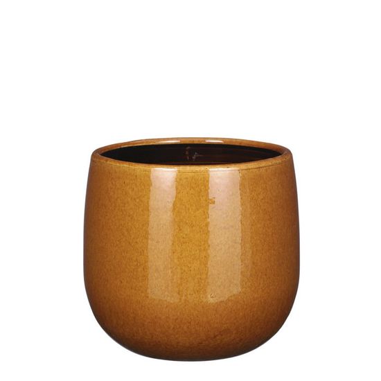 Mica Decorations Pot De Fleur Tusca - 17x17x16 Cm - Céramique - Noir