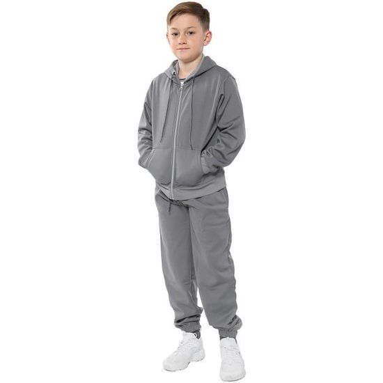 Survêtement Enfant Uni Avec Rayures - Haut Et Bas Polaire 100% Polyester