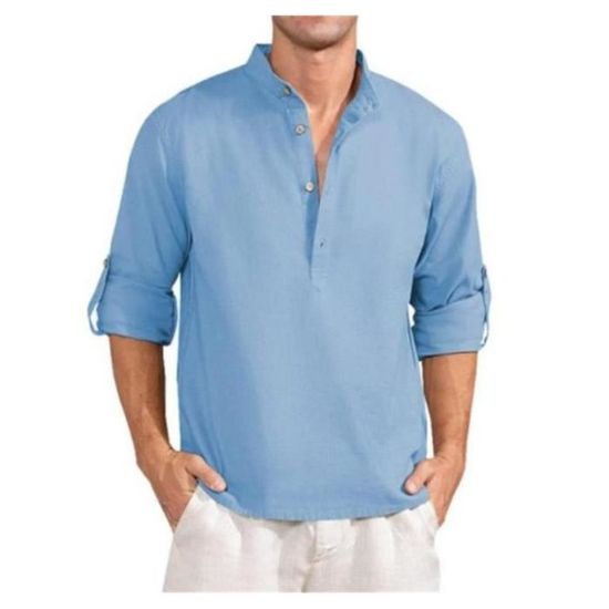 Chemise Homme Duluth Trading Co. - Bleu Henley Maille Gaufrée - Taille L