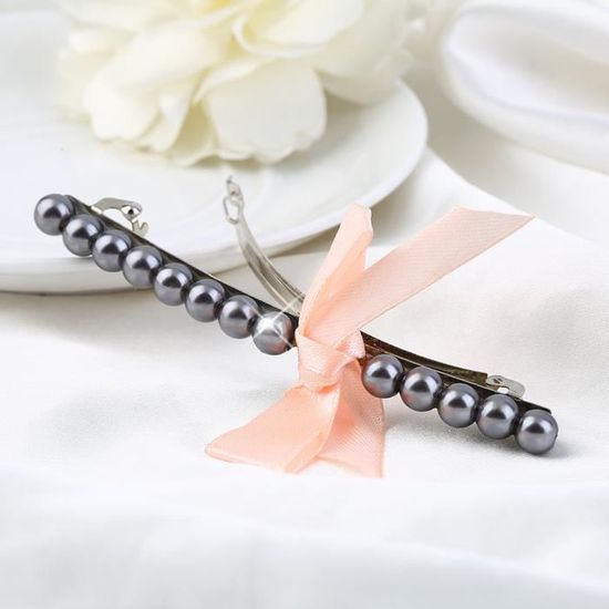 Pince à Cheveux De Mariée - Fleur Rose, Style Bohémien - Broche Métal Et Tissu - Neuve Avec étiquettes