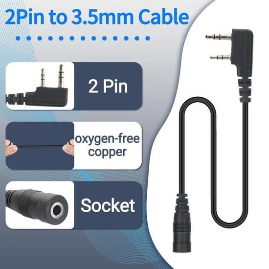 TIDRADIO Walkie Talkie Earpiece with Mic 2 Pin Acoustic Tube Headset TD-M8s TD-V2 TD-H3 TD-H8 H-777 RT21 RT22 RT68 Baofeng UV-5R Mini BF-F8HP 5RM UV-5G UV-32 DM-32 GM21 2 Way Radio-2