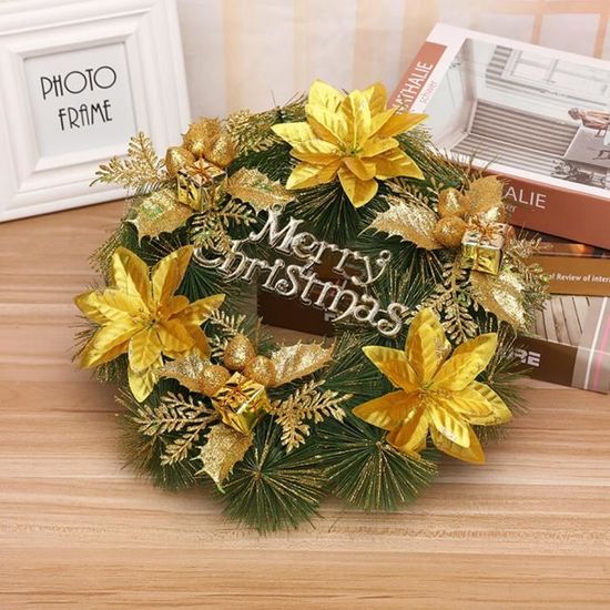 Couronne de décoration de Noël 30cm, décoration suspendue à la maison
