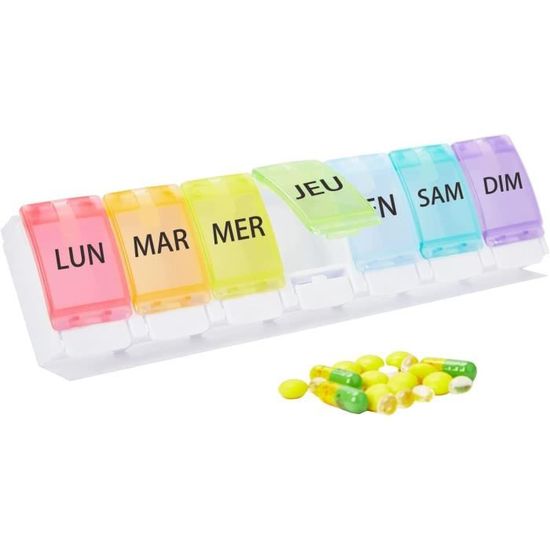 Pilulier Magnétique Semaine - 7 Jours, Couleur Aléatoire, Pratique Pour Les Médicaments