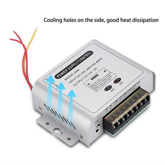 Alimentation Réglable 3-12V 5A 60W – Transformateur Variable Avec LED Et Bouton – Idéal Labo, LED, Moteurs