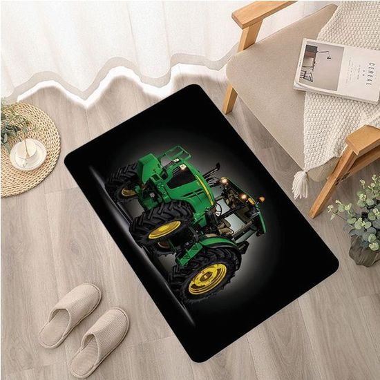 Paillasson Thanksgiving Comfoyar - Motif Camion Citrouille Feuilles, Tapis Antidérapant Absorbant 43x75 Cm