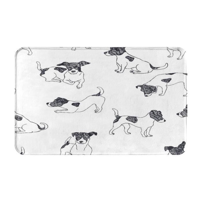 Paillasson Antidérapant Jack Russell Terrier - 50x80 Cm, Motif Chien, Pour Entrée, Cuisine, Salle De Bain, Intérieur/extérieur