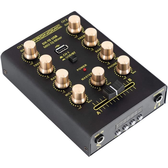 Pronomic DX-10 USB MKII Table De Mixage DJ Bluetooth Compacte