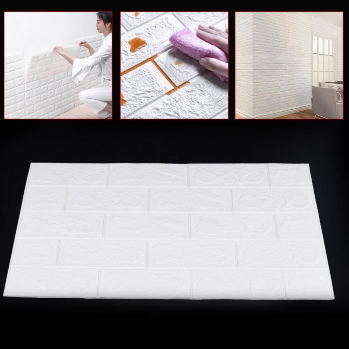 70x77cm 3D auto-adhésif carrelage brique mur autocollant étanche panneau de mousse papier peint