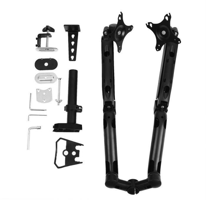 Support d'écran Titulaire Heavy Duty double LED LCD Monitor Desk support pour fixation Noir - CHN