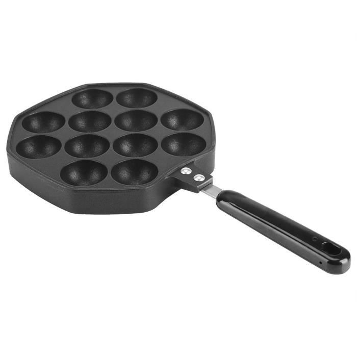 12 Trous Boules Moule de cuisson Takoyaki au four DIY anti-adhérent en aluminium Octopus Balls
