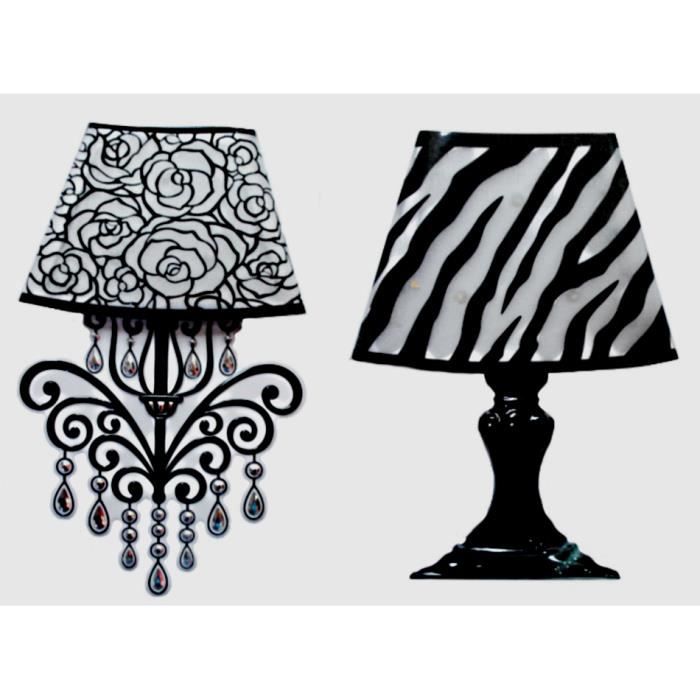 1 STICKERS MURAL EN RELIEF A LED 24cm LAMPE LUMINE