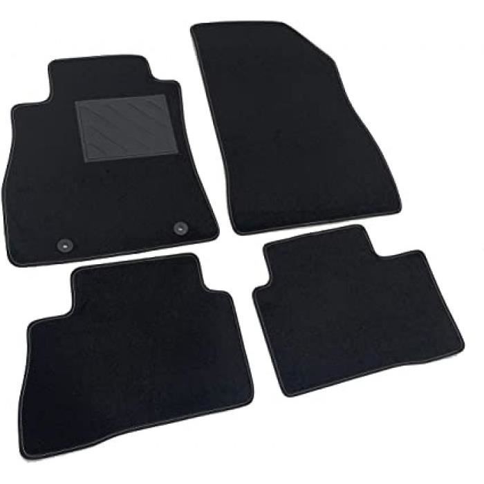 tapis de sol pour nissan juke 2010-2019 fix rond sur mesure antidérapant avec talonnette en pvc