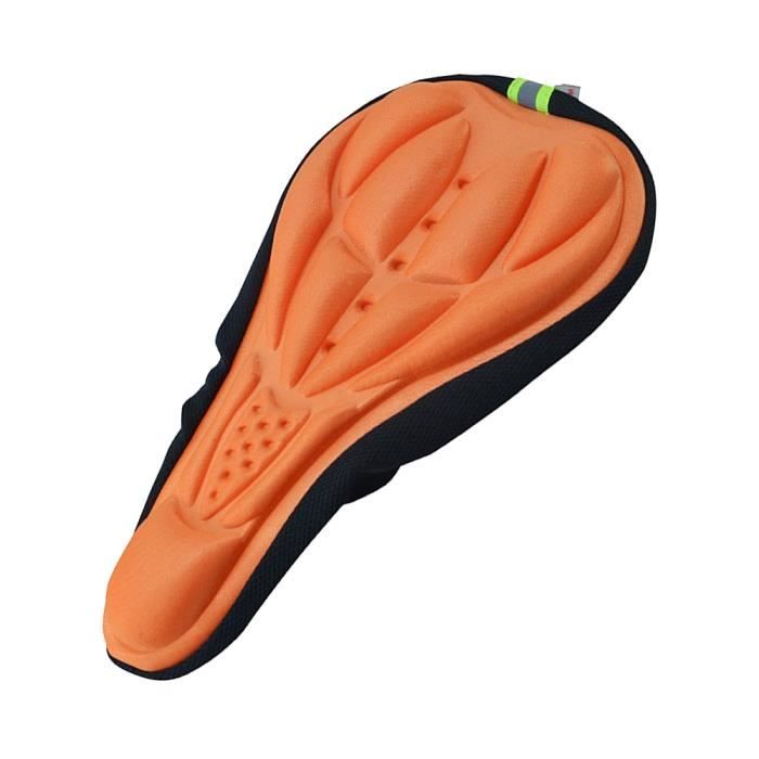 Accessoire vélo,VERTVIE siège de vélo 3D coussin couvre vélo selle siège 3 couleurs hommes femmes épais doux vélo - Type orange