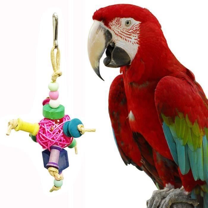 Ywei Pet oiseaux Parrot Chew Morsures Balancez Cage Jouet pour perruche Calopsitte Cockatoo Jouets F2993