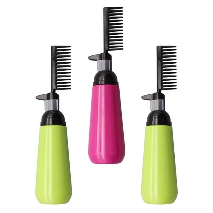 3pcs Random Color -Applicateur de teinture capillaire vide,bouteille de 150ml,brosse distributrice de coloration capillaire avec p