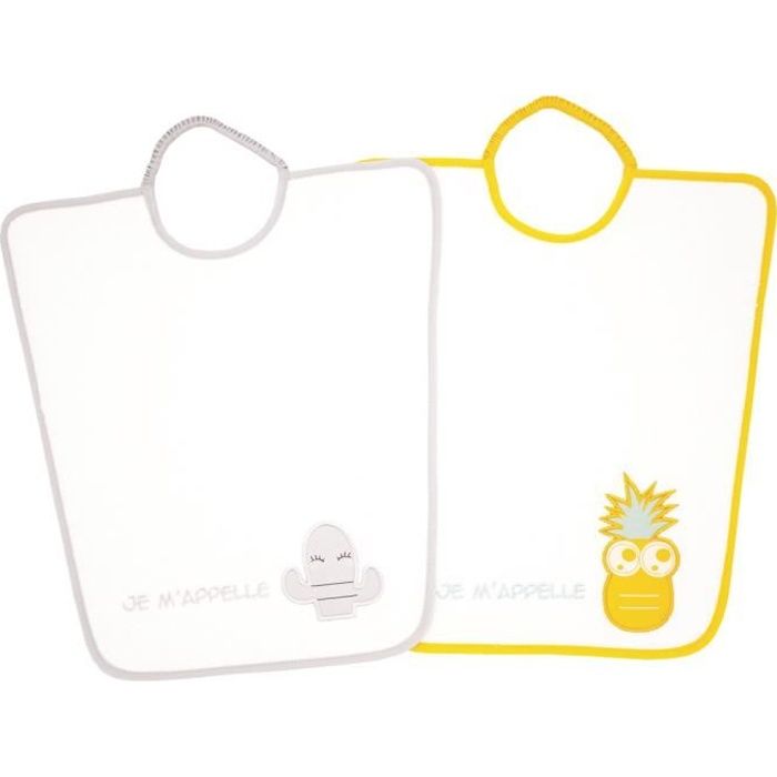 BABYCALIN Lot de 2 bavoirs maternelle