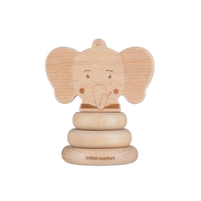 BEBE CONFORT Jouet En Bois Fsc - A Empiler - Elidou L'éléphant - Safari