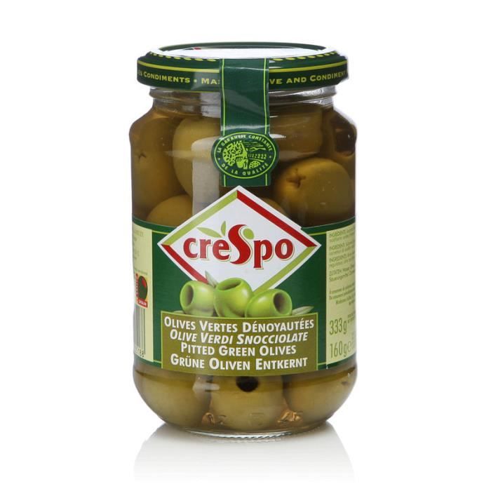 Olives vertes dénoyautées 37 cl Crespo