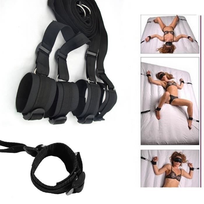 ceinture de retenue sexe menottes en nylon menottes a la cheville sous le lit fixation au corps poignet drole jouets jeu pour coup