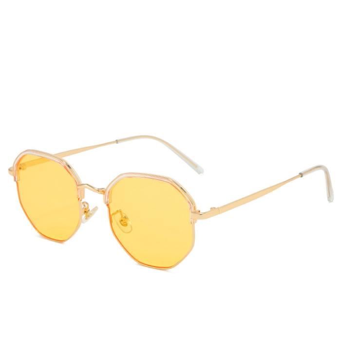 Nouvelles lunettes de soleil Polygon TR90, lunettes de soleil coréennes rétro UV, lunettes en métal pour femmes, UV400