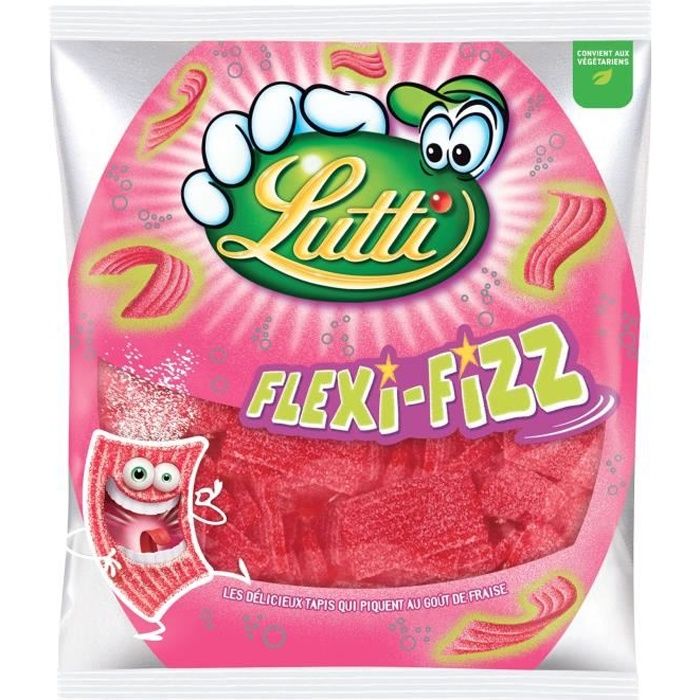 LUTTI Bonbons Flexi-fizz Fraise - 225 g