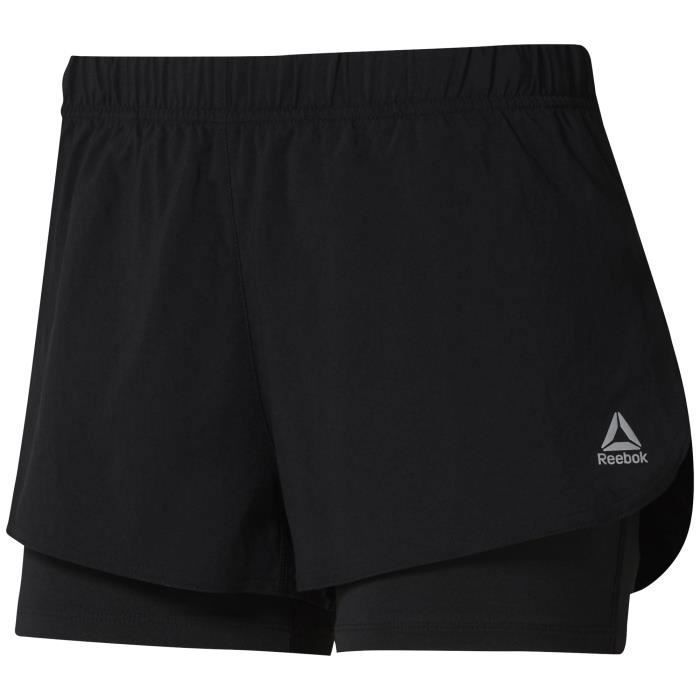 Short femme Reebok Running 2in1