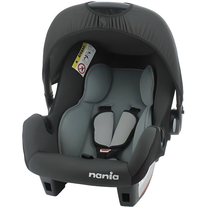 Siège auto bébé BEONE groupe 0+ (0-13kg), uniquement dos à la route, 4 étoiles ADAC - Nania access gris