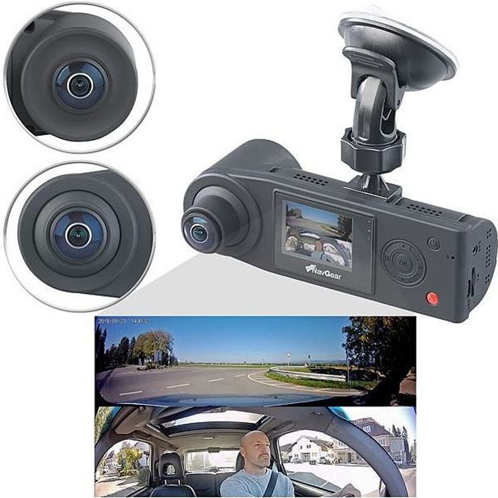 Caméra embarquée Full HD 360° avec 2 caméras et accéléromètre MDV-5500.dual