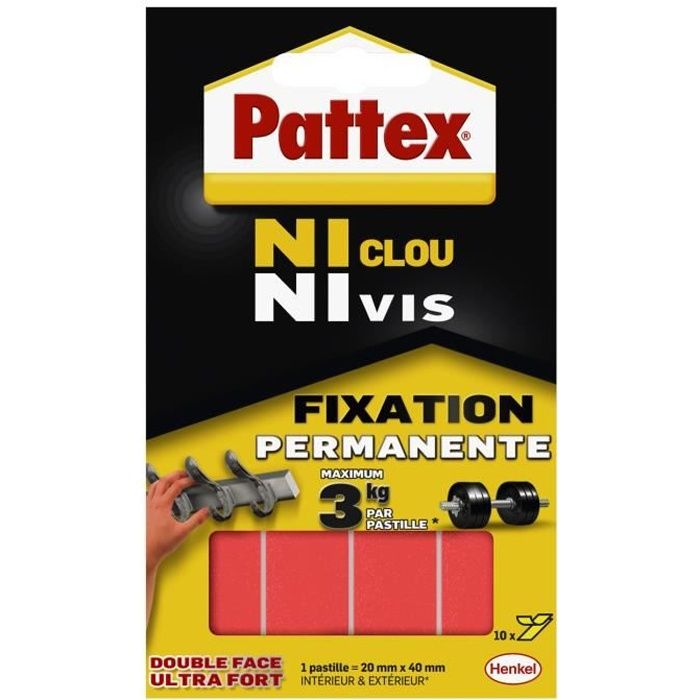 PATTEX Ni clou ni vis Adhésif double face x12