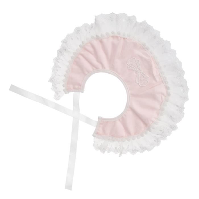 1 Pc bébé bavoir brodé dentelle coton salive serviette fille pour BAVOIR