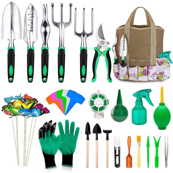 Outils de Jardin,82 en 1 Kits de Jardinage Outils de Bonsaï pour Le Soin des Plantes d'intérieur et d'extérieur, Cadeau de Jardin
