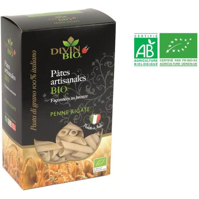DIVIN BIO Pâtes penne rigate bio - 500 g