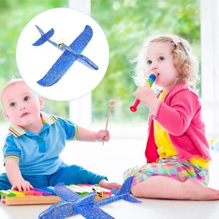 Mousse avion,B-China--Avion En Mousse Epp De 38cm Pour Enfants, Jouet À Faire Soi-même, Modèle D