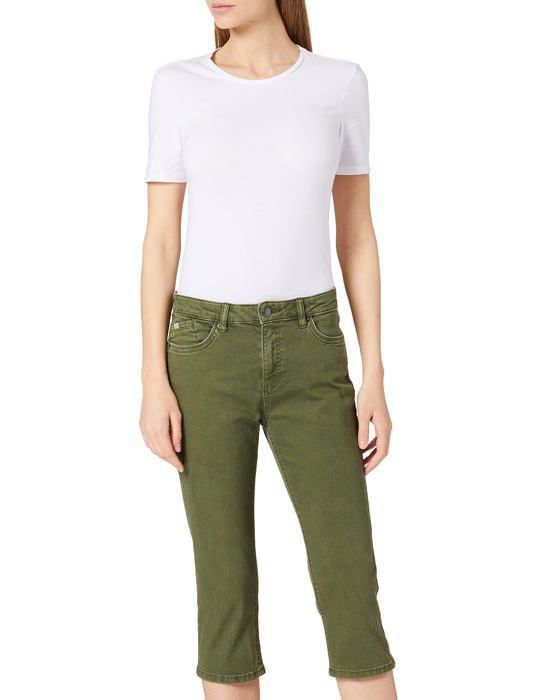 Pantalon Court Femme Max Studio Capri Droit Blanc/vert Taille 2 - Occasion Très Bon état