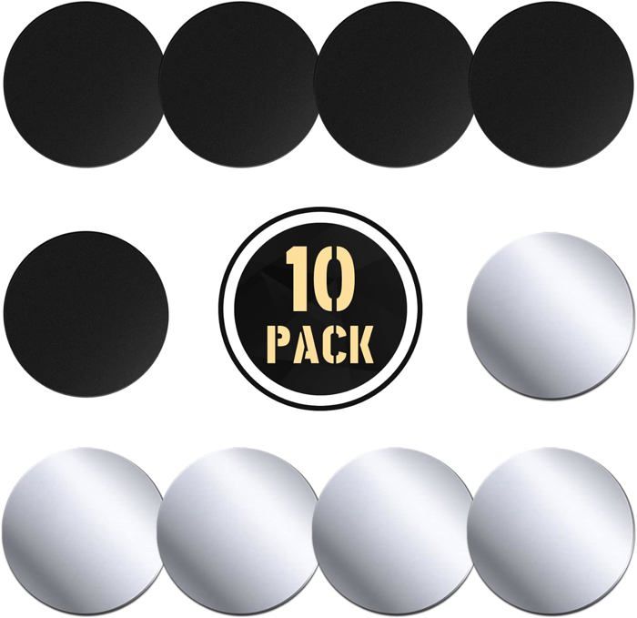 Plaques De Métal Lot De 10 Pour Support Téléphone Voiture Magnétique, Plaque De Métal Mince Avec