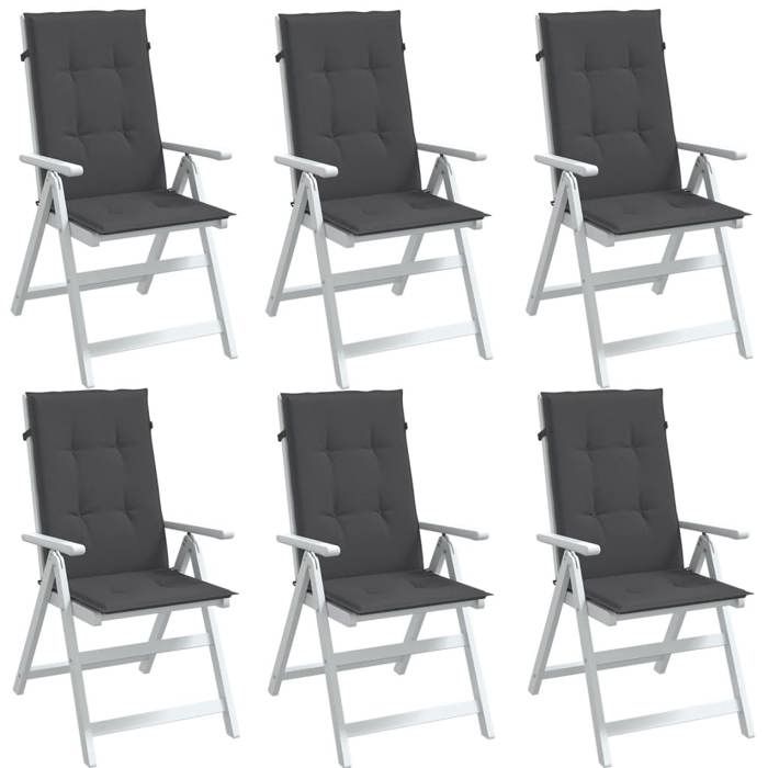 vidaXL Coussins de chaise à dossier haut mélangé