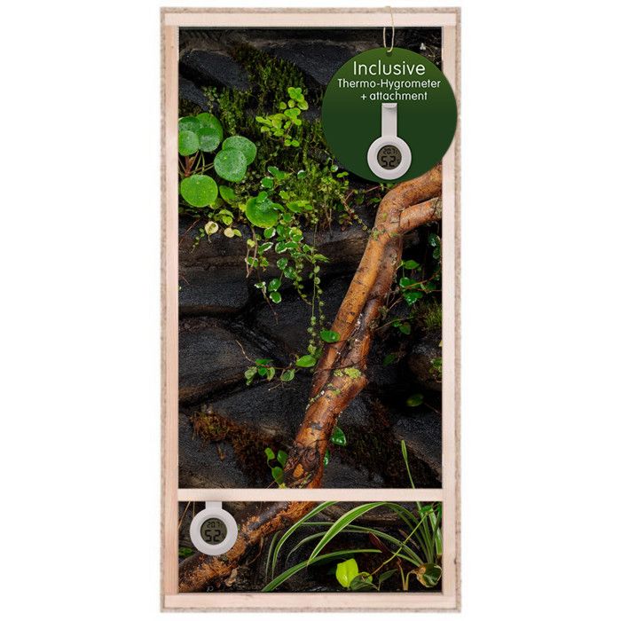 Meilleurs prix pour Repiterra® Terrarium vertical 60x120x60cm en bois pour reptiles et amphibiens avec aérations latérales