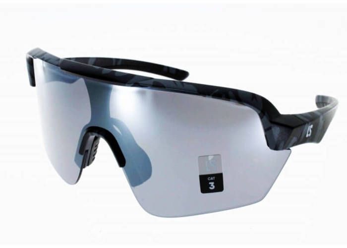 Lunettes de soleil Masque Adulte sport Indice 3 Loubsol PLASMA L370110 couleur Gris Camo