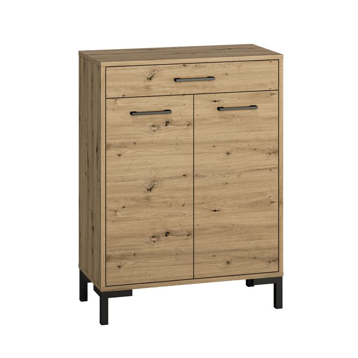 Meuble à chaussures 2 portes 1 tiroir Petits-meubles - Liora - 70 x 34 x 94cm - Bois