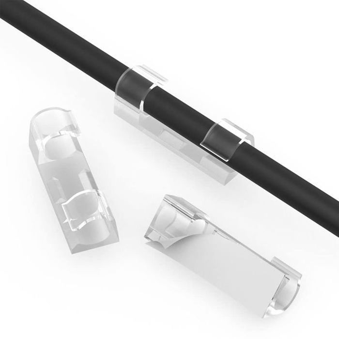 Bitray Lot De 100 Supports Adhésifs Pour Serre-câbles - Noir - 20 X 20 Mm